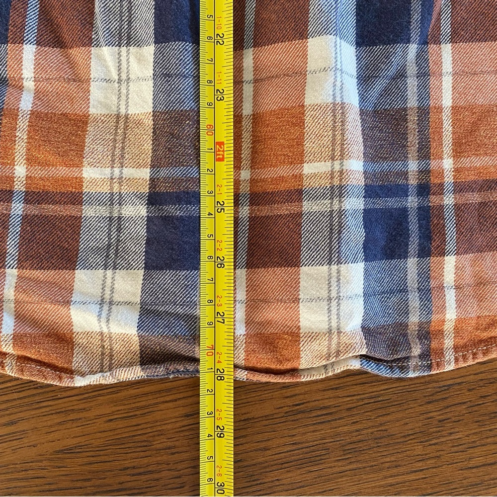 H&M Burnt Orange Fall Colors Flannel Shirt - Picture 4 of 6